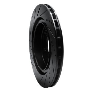 Chevrolet Corvette Brake Rotor (1) - Rear Right - R1 Concepts - Drilled & Slotted - Black - `06-`13